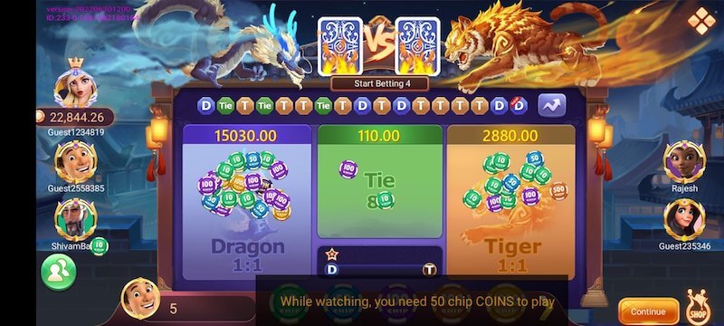 Luật chơi Dragon Tiger TDTC.