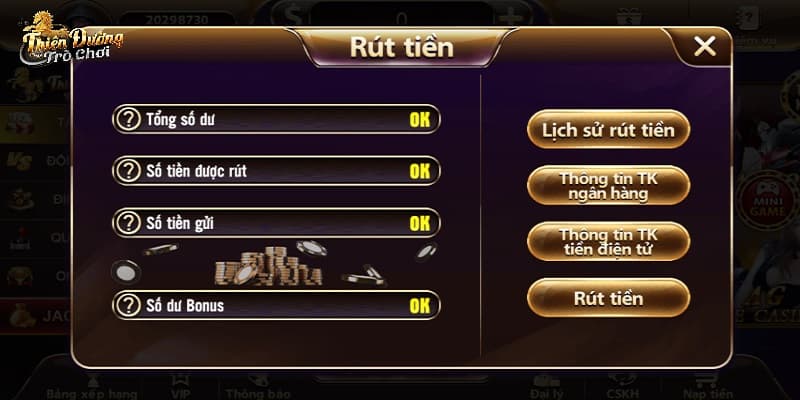 Rút tiền TDTC có thao tác đơn giản và quy trình nhanh chóng