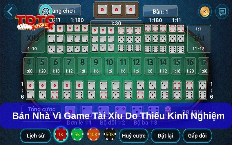 Chơi tài xỉu không có kinh nghiệm rất dễ thua