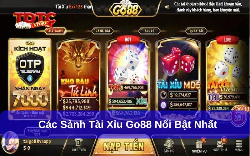 Tài xỉu Go88 sở hữu nhiều thể loại khác nhau rất ấn tượng